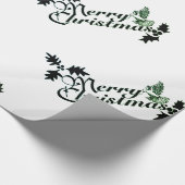 Papier "MERRY CHRISTMAS" GROEN EN WITTE (Hoek)