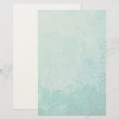 Papier met Abstracte blauwe, groene en zwarte verf (Voorkant / Achterkant)