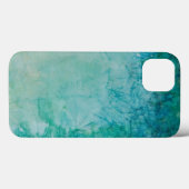 Papier met Abstracte blauwe, groene en zwarte verf Case-Mate iPhone Case (Achterkant (horizontaal))