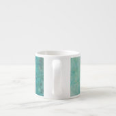 Papier met Abstracte blauwe, groene en zwarte verf Espresso Kop (Achterkant)