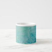 Papier met Abstracte blauwe, groene en zwarte verf Espresso Kop (Voorkant)