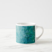 Papier met Abstracte blauwe, groene en zwarte verf Espresso Kop (Rechts)