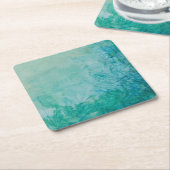 Papier met Abstracte blauwe, groene en zwarte verf Kartonnen Onderzetters (Schuin)