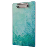 Papier met Abstracte blauwe, groene en zwarte verf Klembord (Links)