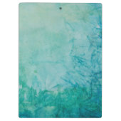 Papier met Abstracte blauwe, groene en zwarte verf Klembord (Achterkant)