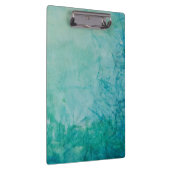 Papier met Abstracte blauwe, groene en zwarte verf Klembord (Rechts)