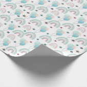 Papier met ballonnen en regenbogen. (Hoek)