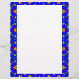 Papier met blauwe augustus-grens