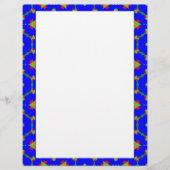 Papier met blauwe augustus-grens (Voorkant)