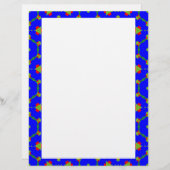 Papier met blauwe augustus-grens (Voorkant / Achterkant)