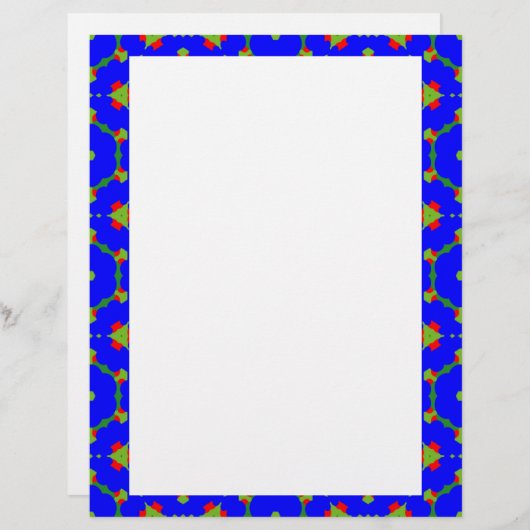 Papier met blauwe augustus-grens (Voorkant / Achterkant)