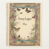  papier met bloemen en vlinders planner (Voorkant)