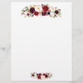 Papier met briefhoofd - Floral design (Voorkant)