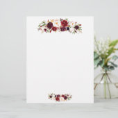 Papier met briefhoofd - Floral design (Staand voorkant)