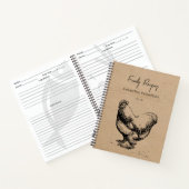 Papier met bruin kookboek voor aangepaste familie  notitieboek (Binnen)