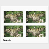 Papier met butterfly-stickers rechthoekige sticker (Vel)
