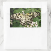 Papier met butterfly-stickers rechthoekige sticker (Tas)