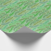 Papier met cadeautjes voor groene bladafdrukken (Hoek)