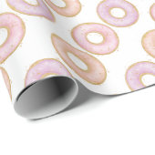 Papier met donkere vulling Roze Paars Donut Groeit (Rol Hoek)