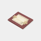 Papier met fijne kerst, rood en zilver, aangepast post-it® notes (Schuin)