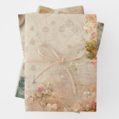 Papier met gedenkkeerde Romance van Parijs Inpakpapier Vel (In situ)