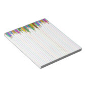 Papier met gekleurd potlood notitieblok (Schuin)