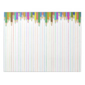 Papier met gekleurd potlood notitieblok (Voorkant)
