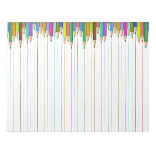 Papier met gekleurd potlood notitieblok (Voorkant)