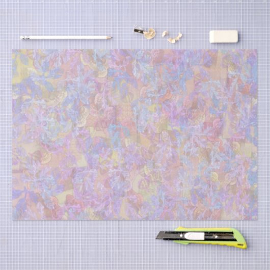 Papier met gemarmerde afdrukking van pasta's (Craft)