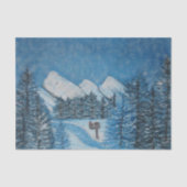 PAPIER MET GEPilTE Blauwe WinterWEEFSUE (Voorkant)