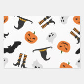 Papier met Halloween Pattern verpakken Inpakpapier Vel (Voorkant 3)