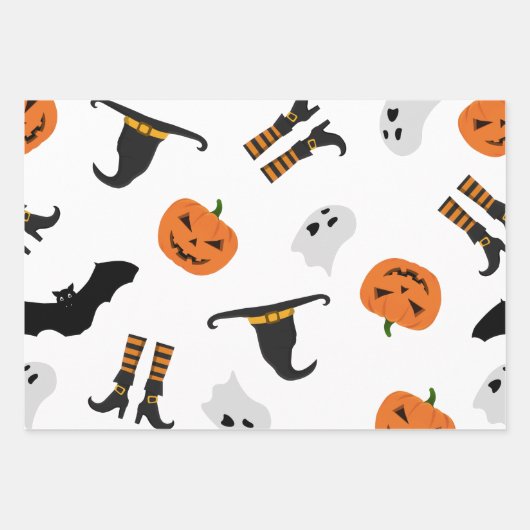 Papier met Halloween Pattern verpakken Inpakpapier Vel (Voorkant)