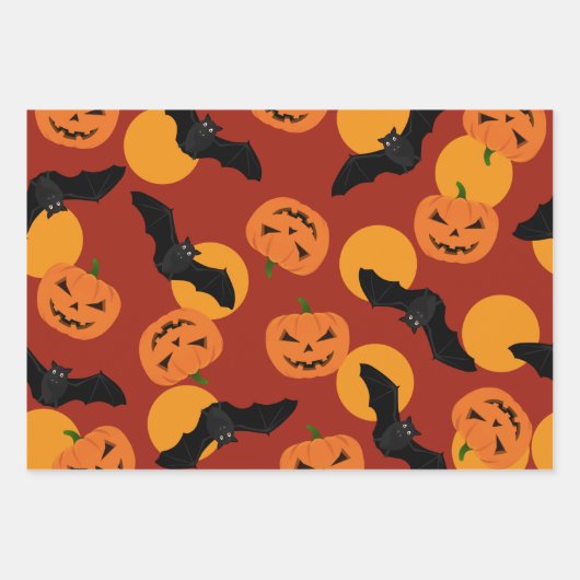 Papier met Halloween Pattern verpakken Inpakpapier Vel (Voorkant)