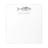 Papier met het thema tonijn notitieblok (Voorkant)