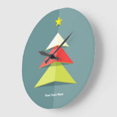 Papier met kerstboomkast grote klok (Hoek)