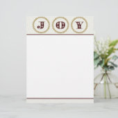 Papier met kerstbriefpapier en kerstbriefpapier (Staand voorkant)