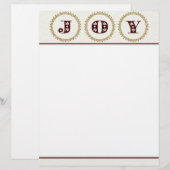 Papier met kerstbriefpapier en kerstbriefpapier (Voorkant / Achterkant)