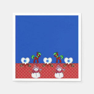 Papier met kerstmis servet