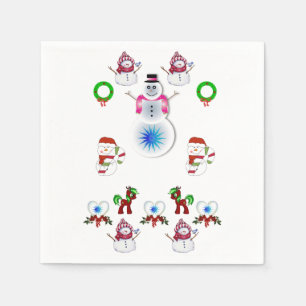 Papier met kerstmis servet