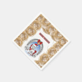 Papier met kerstmis servet (Hoek)