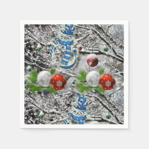 Papier met kerstmis servet