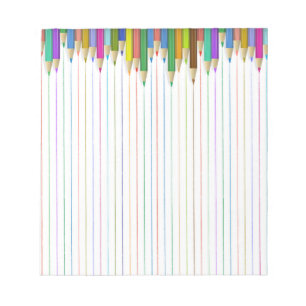 Papier met kleurpotlood notitieblok
