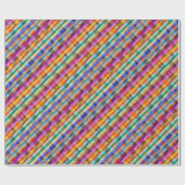 Papier met kleurrijke grafische lijnpatronen ompak (Vlak)