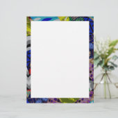 Papier met kleurrijke, samengevoegde rand (Staand voorkant)