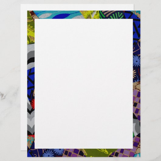 Papier met kleurrijke, samengevoegde rand (Voorkant / Achterkant)