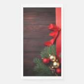 Papier met lint en hout servet (Voorkant)