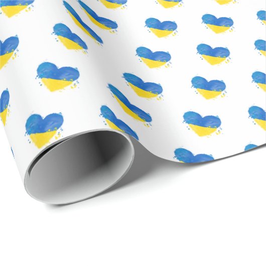 Papier met Oekraïense vlag (Rol Hoek)
