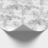 Papier met onmiddellijke verpakking - Floral en zw (Hoek)