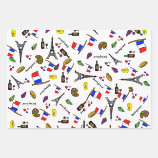 Papier met Parijs patroon Inpakpapier Vel