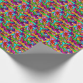 Papier met paterentinslag in coole, funky kleuren (Hoek)